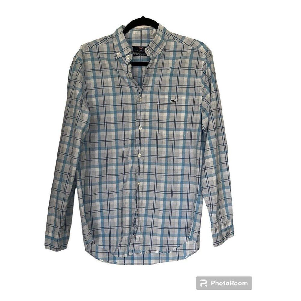 Vineyard Vines classic Fit Tucker Mens Plaid Long Sleeve Button Down Shirt S
